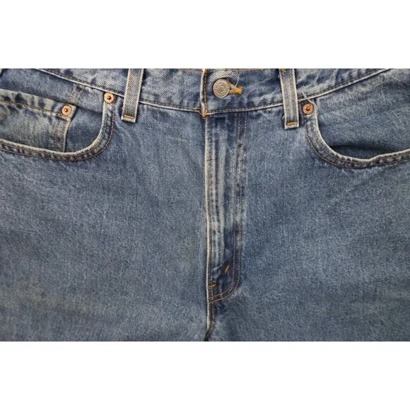 Vintage 90s Levis 550 Mens 38x30 Distressed Relaxed Fit Denim Jeans Blue USA